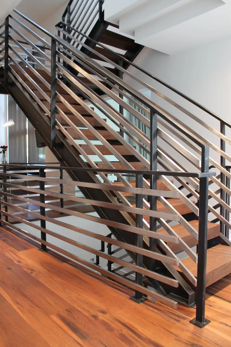 Steel stair balustrade detail